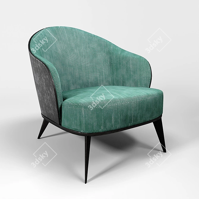 Elegant Convertible Sofa 3D model image 1