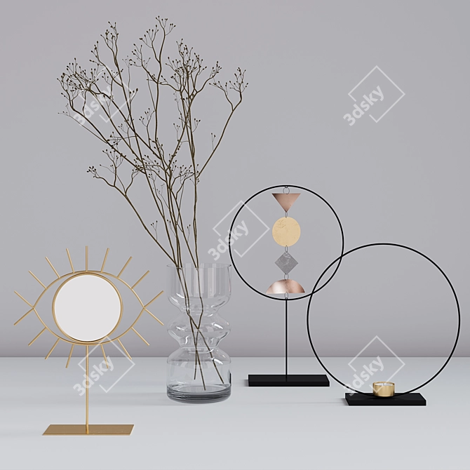 Elegant Manus Decor Set 3D model image 1