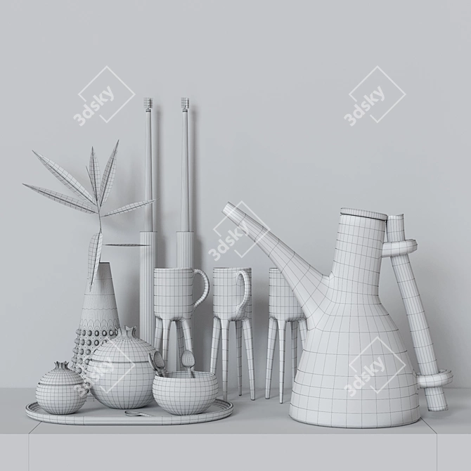 Elegant Decor Set: D1 3D model image 3