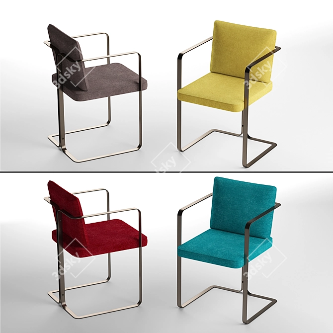 Elegant S2 Murena Armchair 3D model image 2