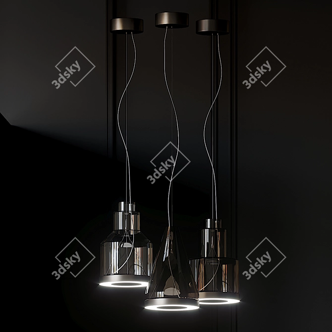 Elegant Medea SP2 Glass Pendant 3D model image 3