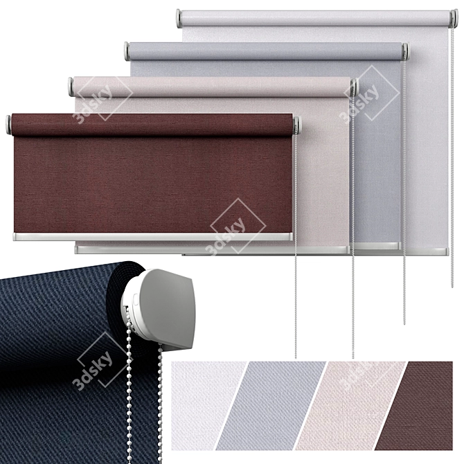 Backhausen Venus Roller Blind - Customizable Sizes & Colors 3D model image 1