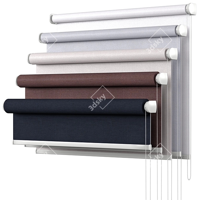 Backhausen Venus Roller Blind - Customizable Sizes & Colors 3D model image 2