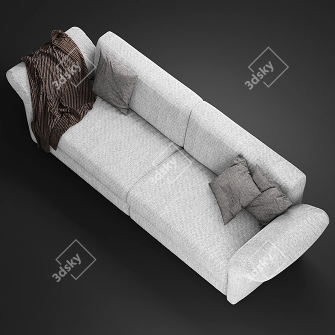 Bonaldo Cortina Sofa: Modern Luxury Seating 3D model image 2