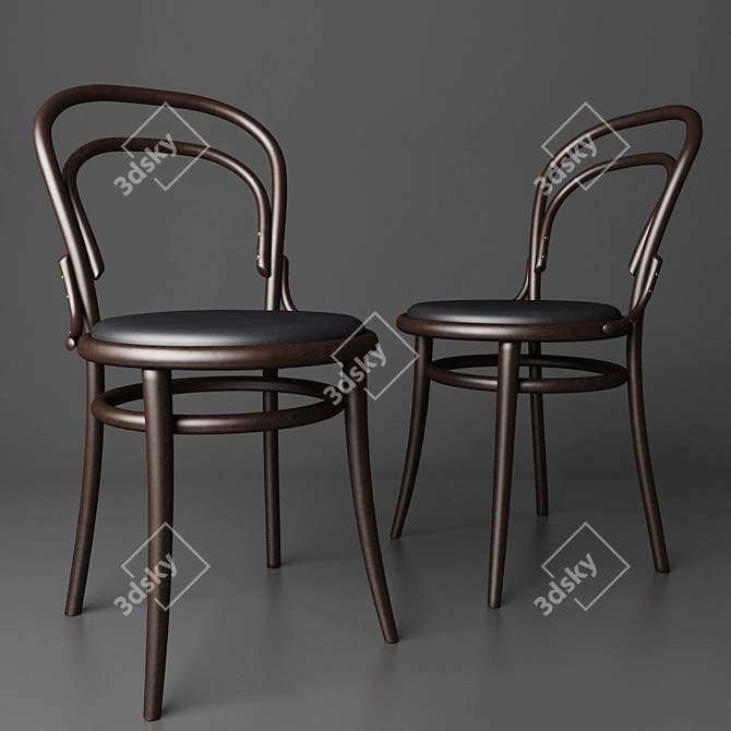 TON Cafe Chair 14: Stylish and Comfortable 3D model image 1
