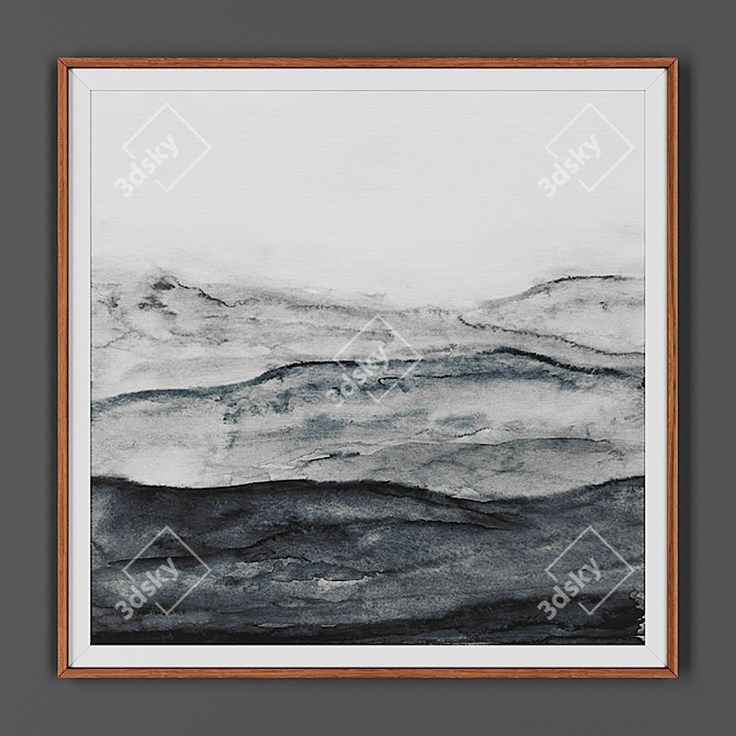 Wooden Frame Art Print 3D model image 1