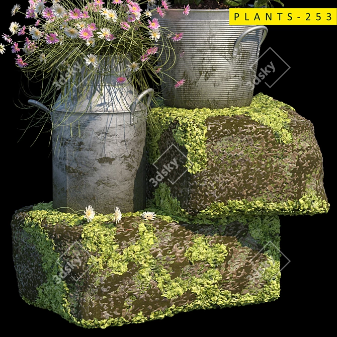 Heavy Mesh Plants 3D Model 3D model image 3