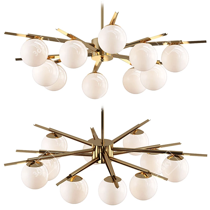 Elegant Venezia Chandelier 3D model image 1