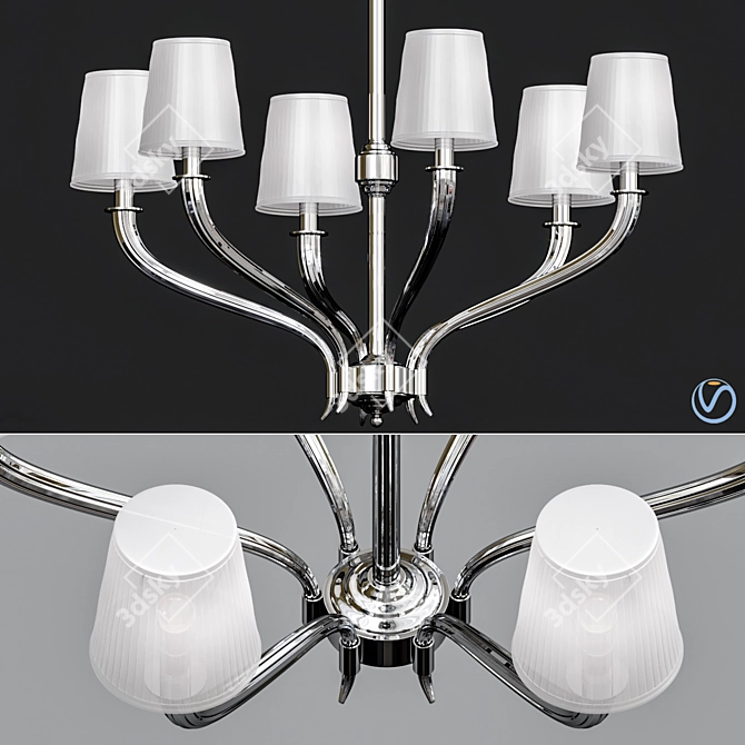 Elegant Mayflower Chandelier 3D model image 1