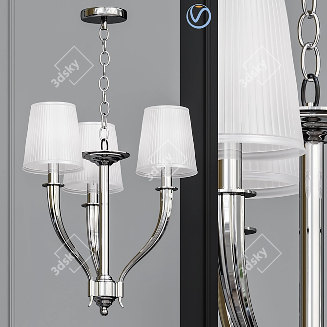 Elegant Mayflower Crystal Chandelier 3D model image 1