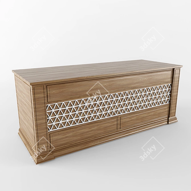 Elegant Executive Desk | Modern Classic Design 3D model image 1