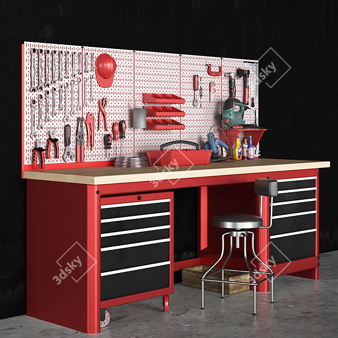 Versatile Garage Tool Set 3D model image 6