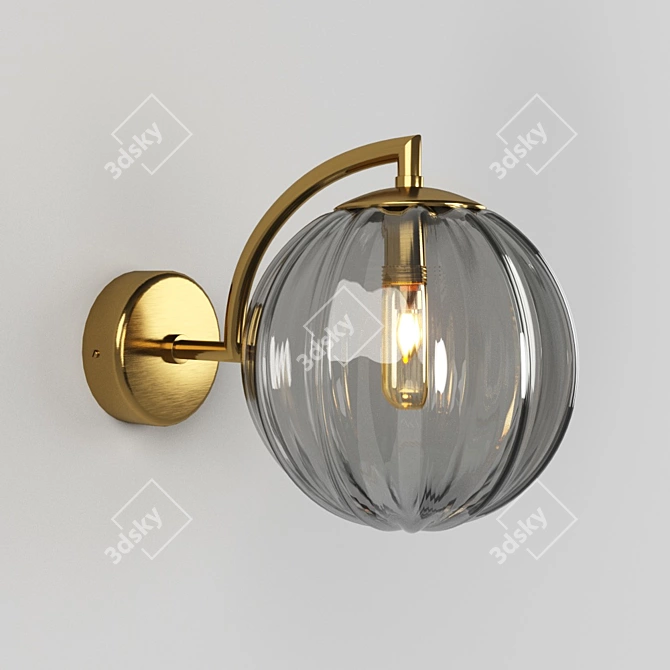 Modern Brass Pendant Light 3D model image 1