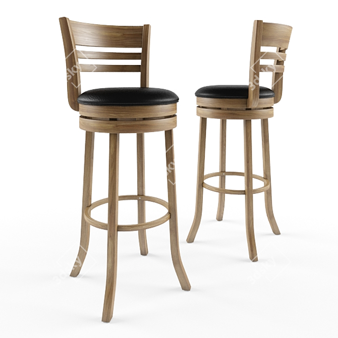 Minimalist Bar Stool 3D model image 1