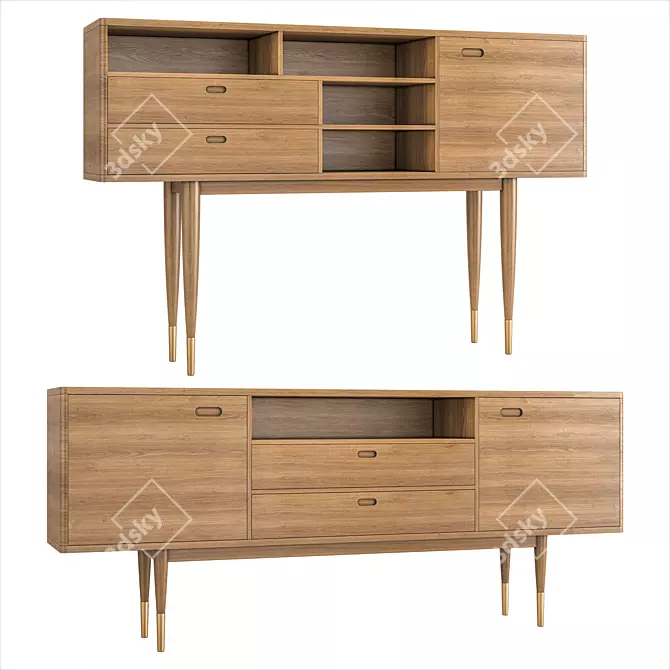 Modern Sideboard and TV Cabinet 3D model image 1