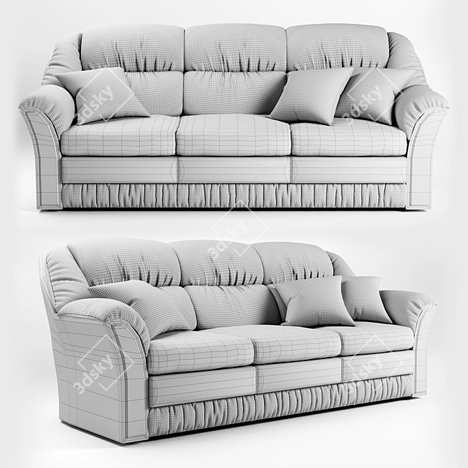 Elegant Bis-M Monika Sofa 3D model image 3