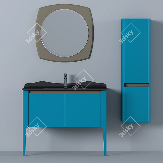Modern Bathroom Vanity Set - Troy 100cm 3D model image 2