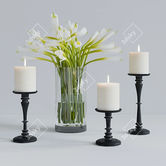 Elegant Decor Set: High Poly 3D model image 1