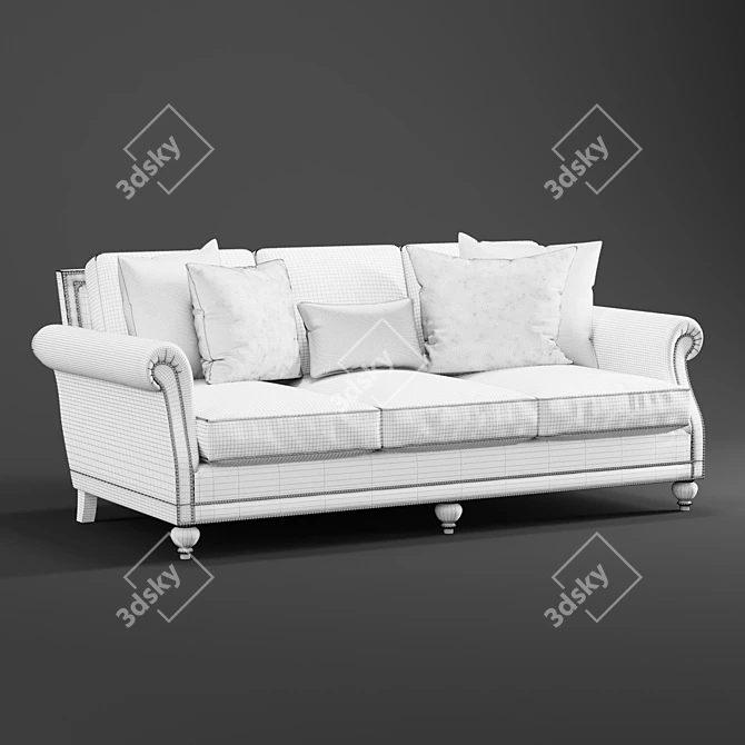 Elegant Bernhardt Brae Sofa 3D model image 2