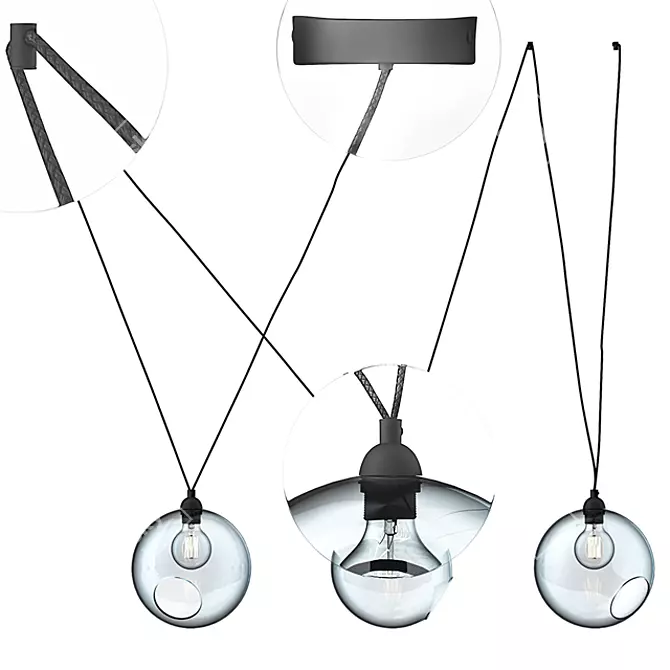 Modern Pendant Lamp for Stylish Interiors 3D model image 2