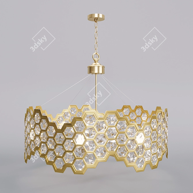 Stylish Crystal Decor Chandelier 3D model image 1