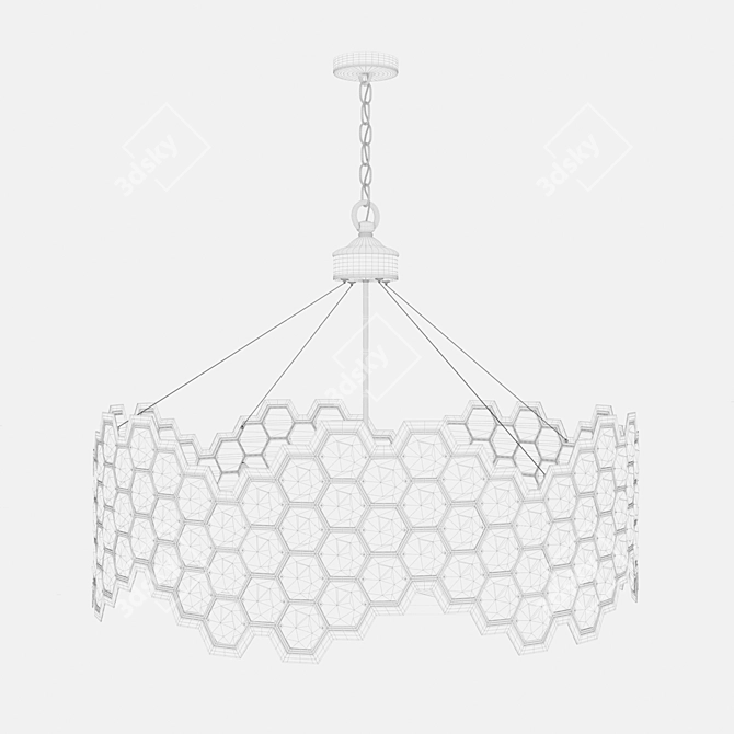 Stylish Crystal Decor Chandelier 3D model image 2