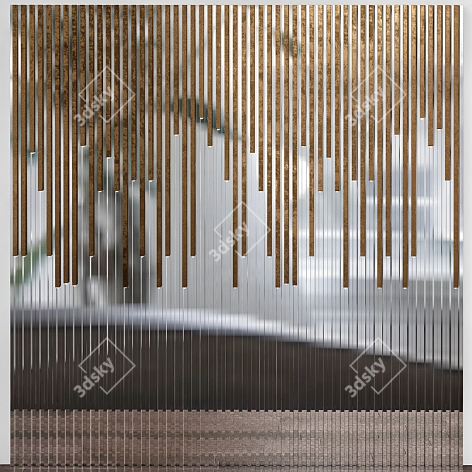 Elegant 3D Wall Panel No. 18 3D model image 1