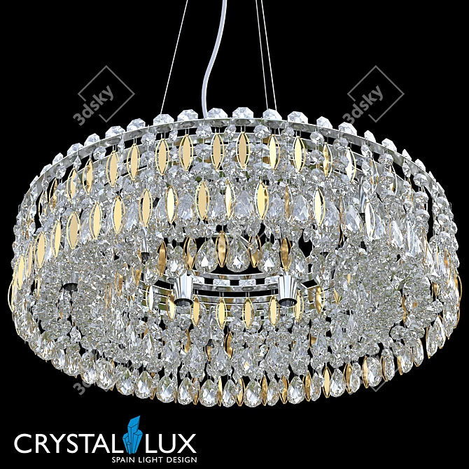 Lirica SP10 D610 Chrome Pendant Light 3D model image 1