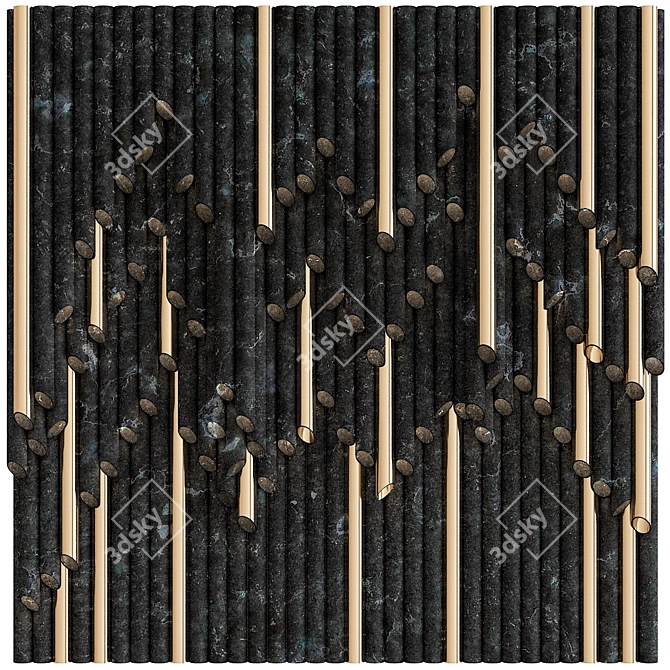 Bamboo Bliss: Stylish Wall Decor 3D model image 1