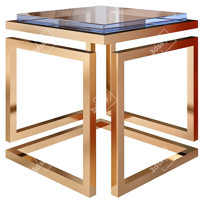 Minimalist Cube Coffee Table 3D model image 1