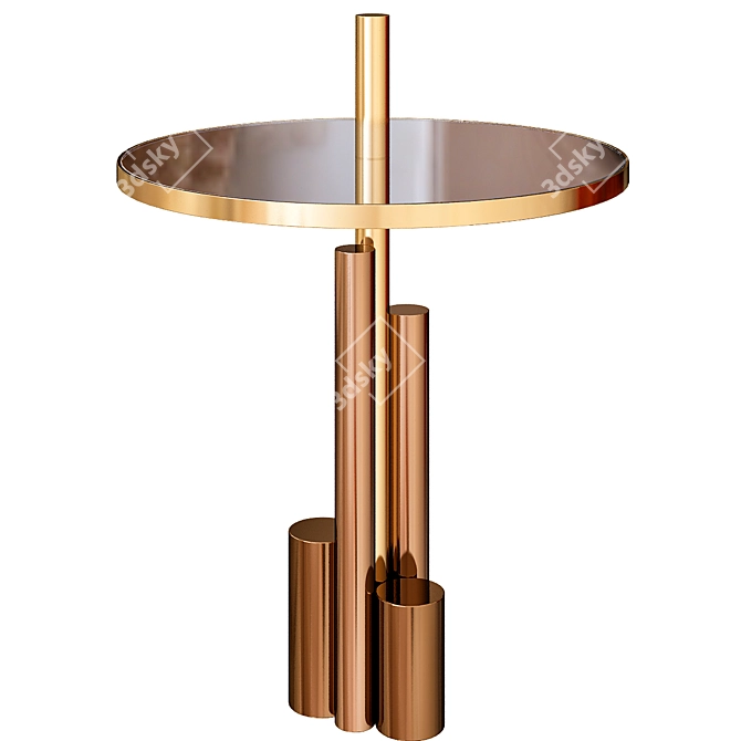 Glam Gold DUBAI Side Table 3D model image 1