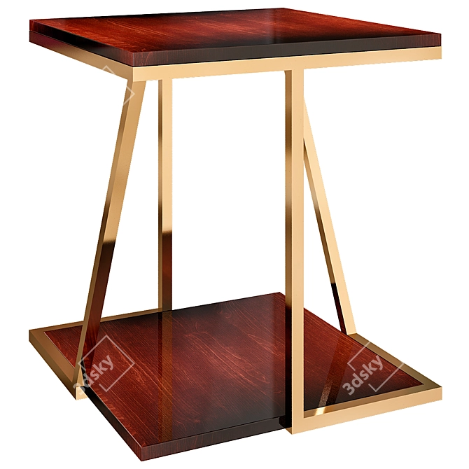 Elegant Renaissance Side Table 3D model image 1