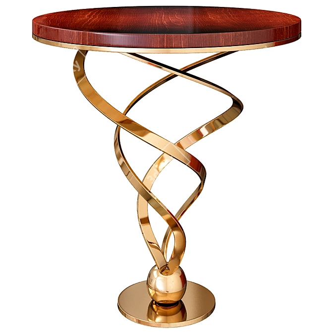 Sleek Sunburst Side Table 3D model image 1