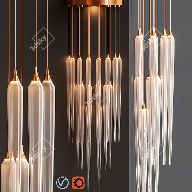 Contemporary Wall Light Fixture 3D model image 1