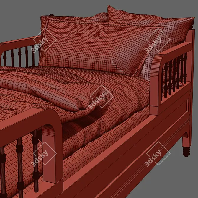 Sofia Dreamland Toddler Bed 3D model image 3