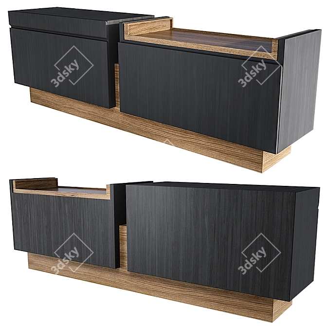 Ocara Closed Buffet - Stylish Sideboard Console 3D model image 1