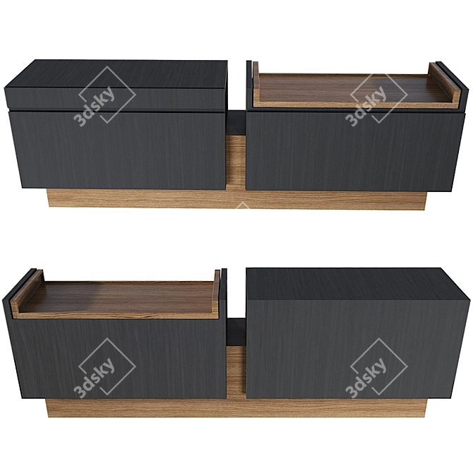 Ocara Closed Buffet - Stylish Sideboard Console 3D model image 2