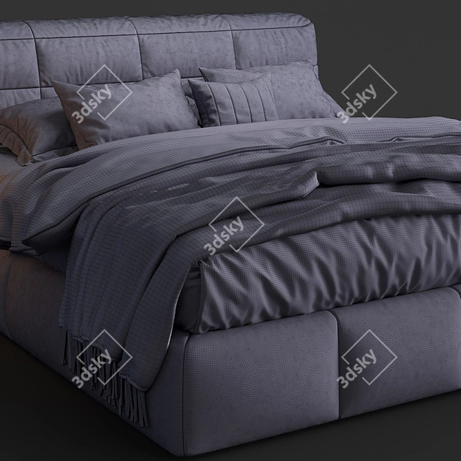 Modern Italian DUNN Bed 3D model image 3