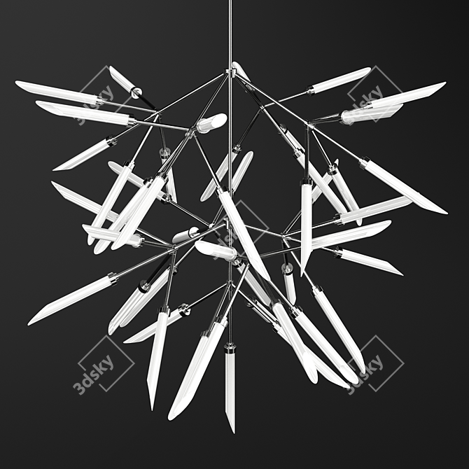 Modern Spur Chandelier: Elegant & Stylish 3D model image 2