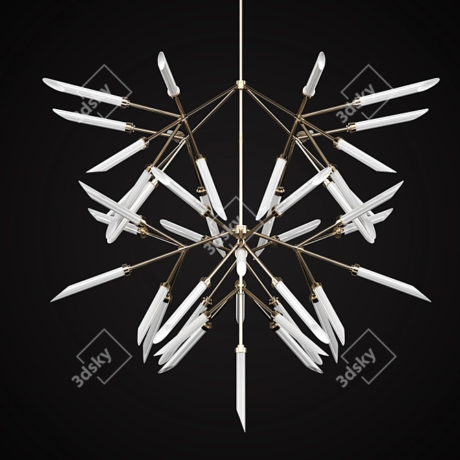 Modern Spur Chandelier: Elegant & Stylish 3D model image 3