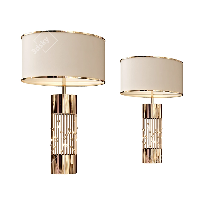 Elegant Light Luxury Table Lamp 3D model image 1