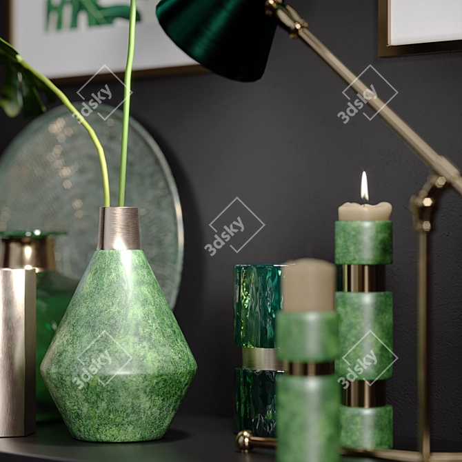  Refreshing Green Home Decor 3D model image 2