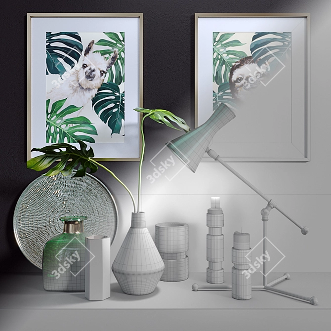  Refreshing Green Home Decor 3D model image 3