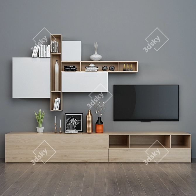 Sleek TV Stand: Modern Solution 3D model image 1