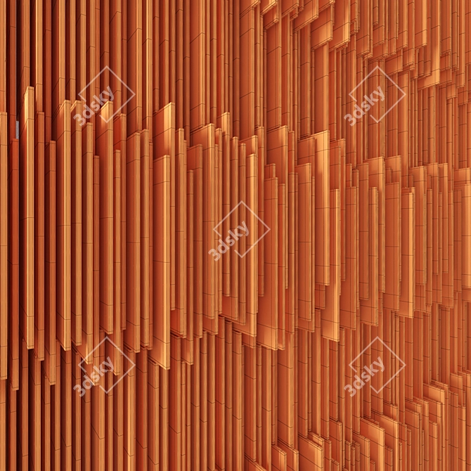 Parametric Wood Panel "Strokes 3D model image 3