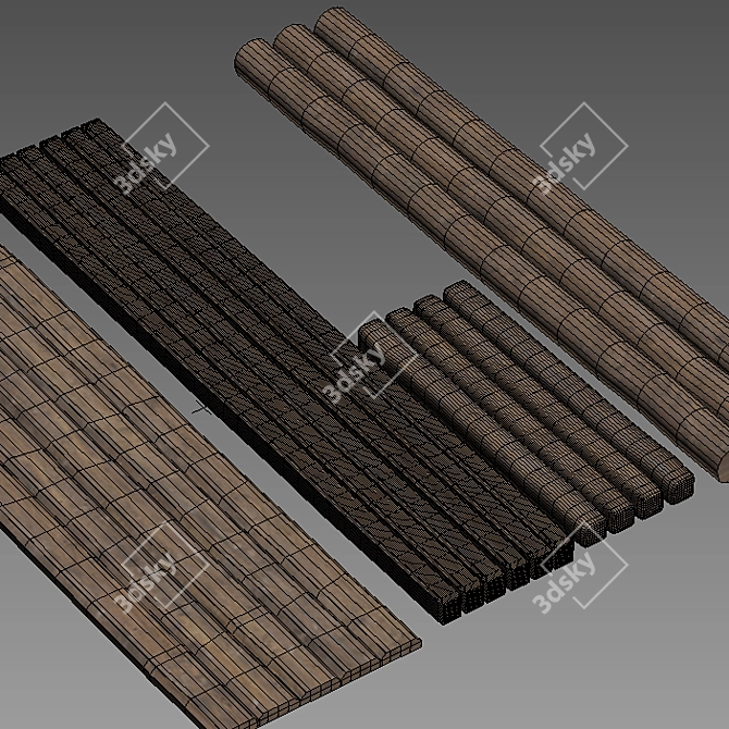 Premium Timber Logs 3D model image 2