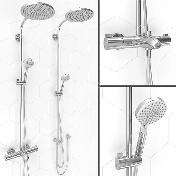 HANSGROHE Crometta S 240 Shower Set 3D model image 1