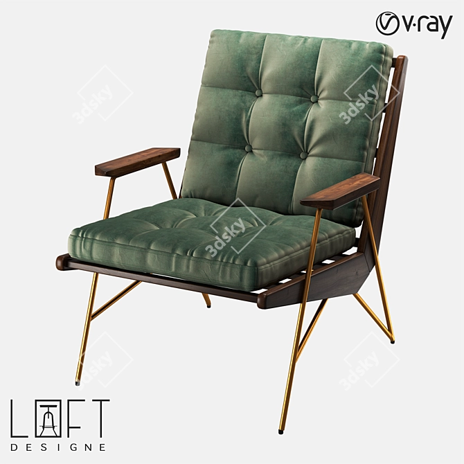 Loft Designe Armchair 30808: Stylish and Comfortable 3D model image 1