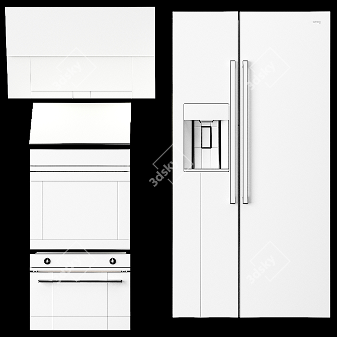 Smeg Complete Kitchen Set 3D model image 3