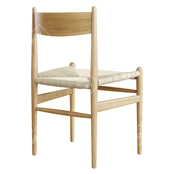 Designer CH36 Chair: High-Quality 3D Model 3D model image 2